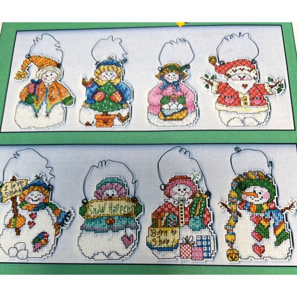 Snowy Day Snowmen Cross Stitch Pattern By Imaginating Robin Kingsley 1564K T4856 - Picture 1 of 3